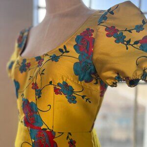 "LPA" Yellow Floral dress - Size M